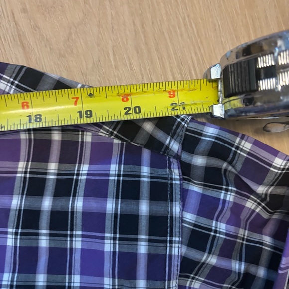 Cinch Purple Shirt Mens L Plaid  Button Up Long Sleeve Western Pocket - Picture 5 of 7